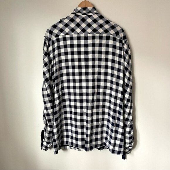 Jonathan Simkhai Gingham Twill Utility Jacket in Checkered Midnight - Picture 12 of 12